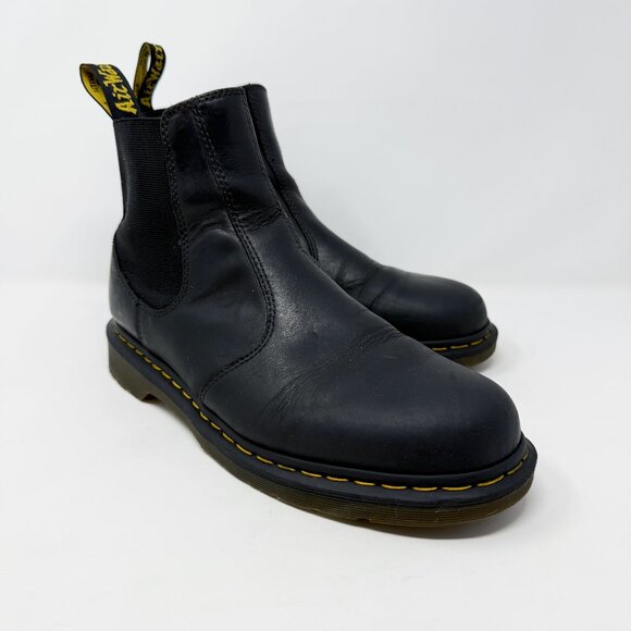 Dr. Martens Black Leather Hardy Chelsea Boots Men's Size 11 VGUC Pull On - Picture 1 of 8